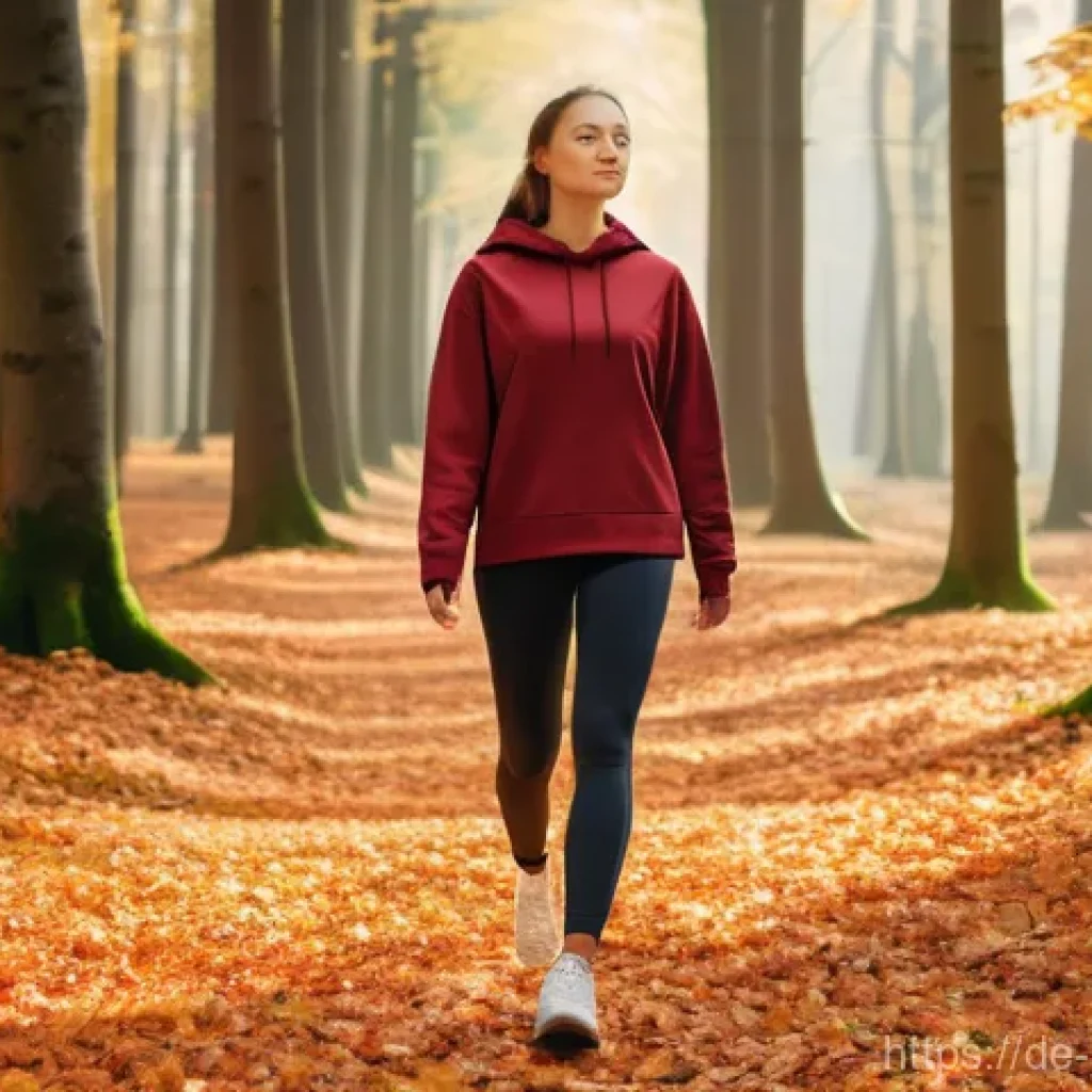 스트레스 해소법 스트레스 해소를 위한 동기 부여 - **Prompt:** A serene young woman, dressed in comfortable athleisure wear including leggings and a lo...