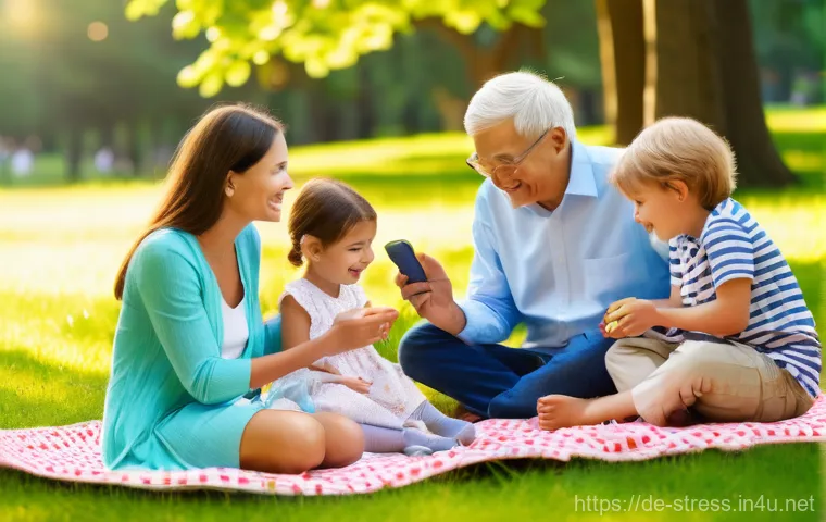 스트레스 해소를 위한 상호작용 - **Prompt 2: Joyful Community Laughter**
    "A group of five diverse adults, ranging from their late...