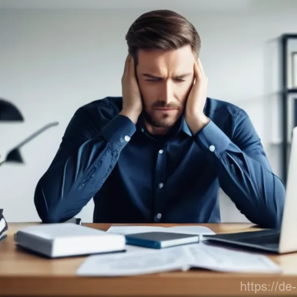 스트레스 해소법 업무 스트레스 관리법 - **Prompt: Digital Overload and the Need for Disconnection**
A professional adult, appearing slig...